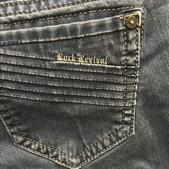 Rock Revival Blue Skinny Jeans Classic Fit - Picture 4 of 13